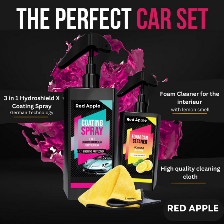 3 in 1 Car/Bike/Motorcycle Cleaner Combo – German Tech Spray & Foam for a Showroom Shine
