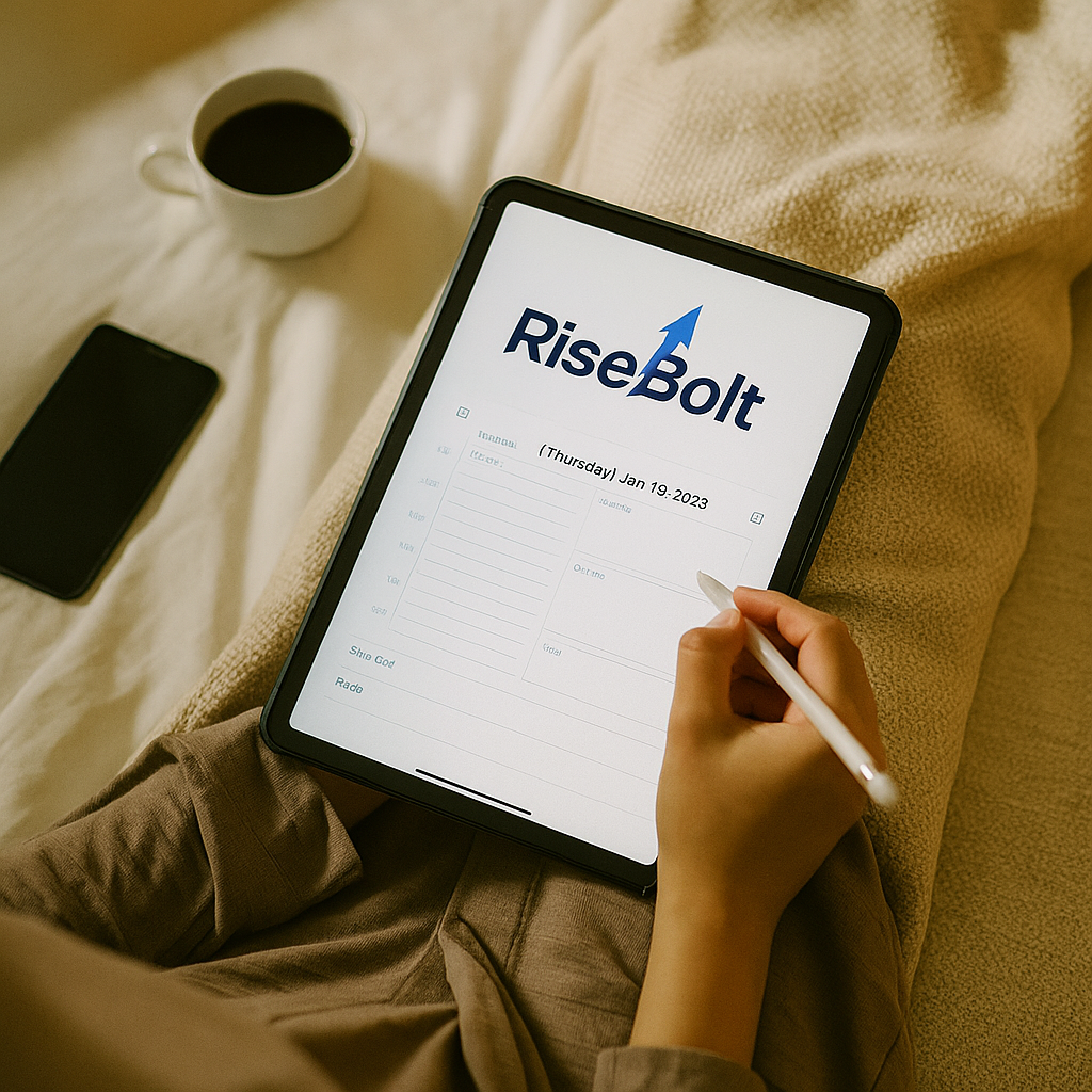 RiseBolt 90-Day Planner – Design Your Life, Not Just Your Day