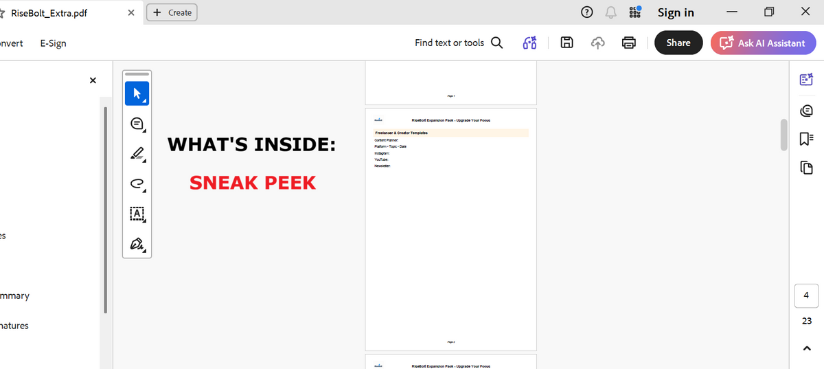 📗 RiseBolt Expansion Pack- PDF  Planner Add On (Instant PDF File Download)