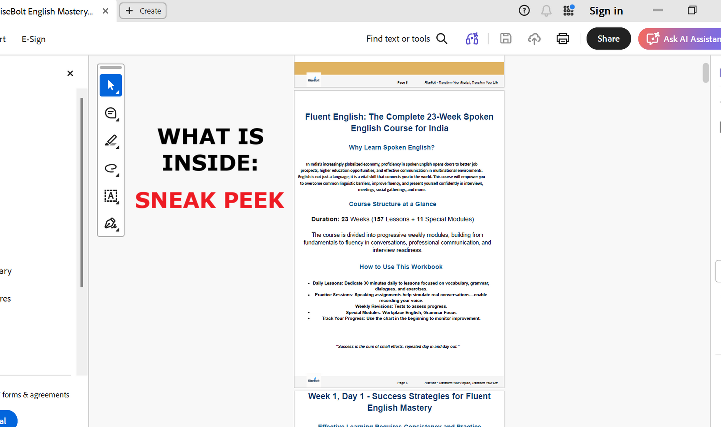 RiseBolt English Mastery Course — 2026 Edition (PDF File)