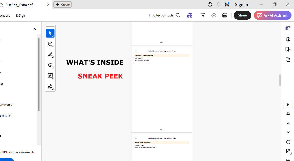📗 RiseBolt Expansion Pack- PDF  Planner Add On (Instant PDF File Download)