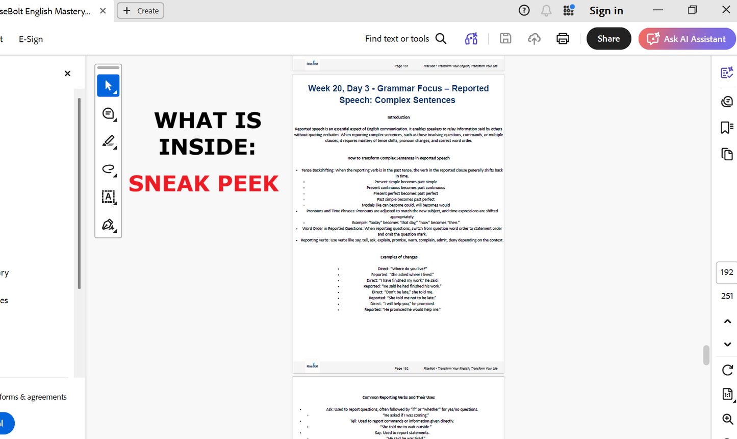RiseBolt English Mastery Course — 2026 Edition (PDF File)
