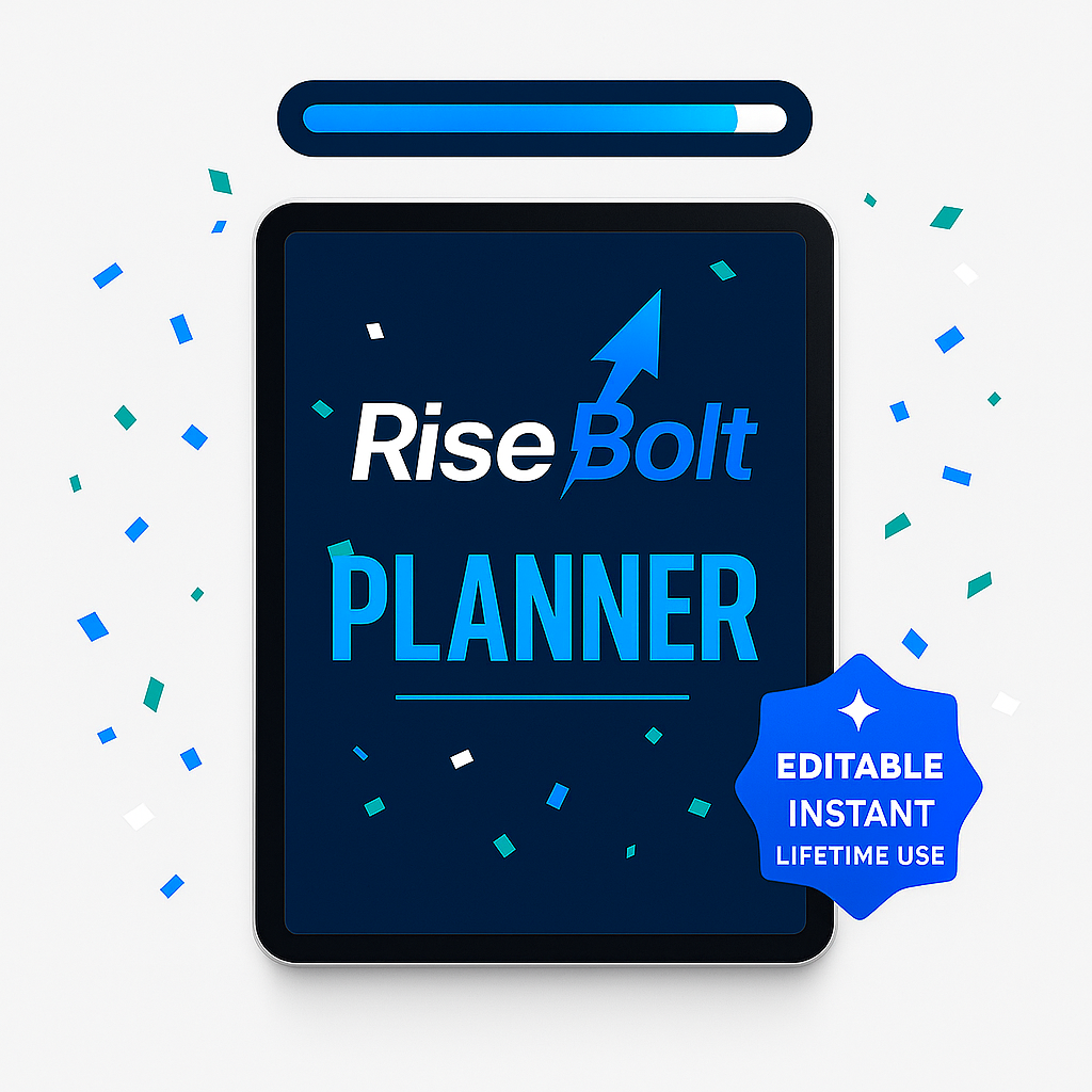 RiseBolt 90-Day Planner – Design Your Life, Not Just Your Day