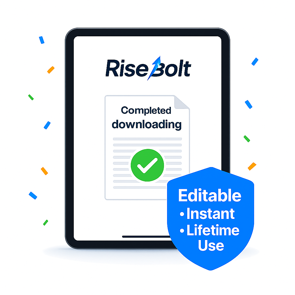 RiseBolt 90-Day Planner – Design Your Life, Not Just Your Day