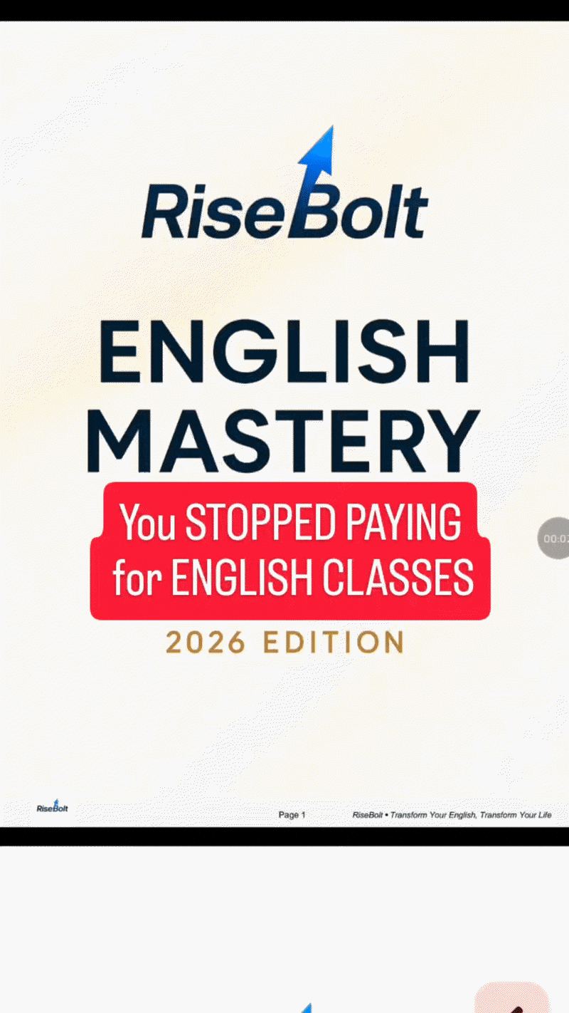 🌟 RiseBolt English Mastery Course (2026 Edition)-23 Weeks Blueprint