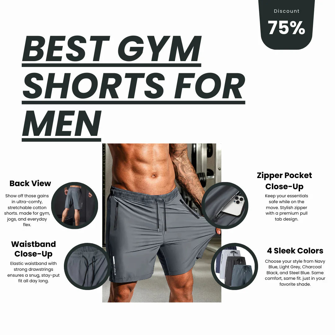 🩳 Combo of 4 Stretchable Cotton Shorts – Stay Cool, Comfortable & Casual