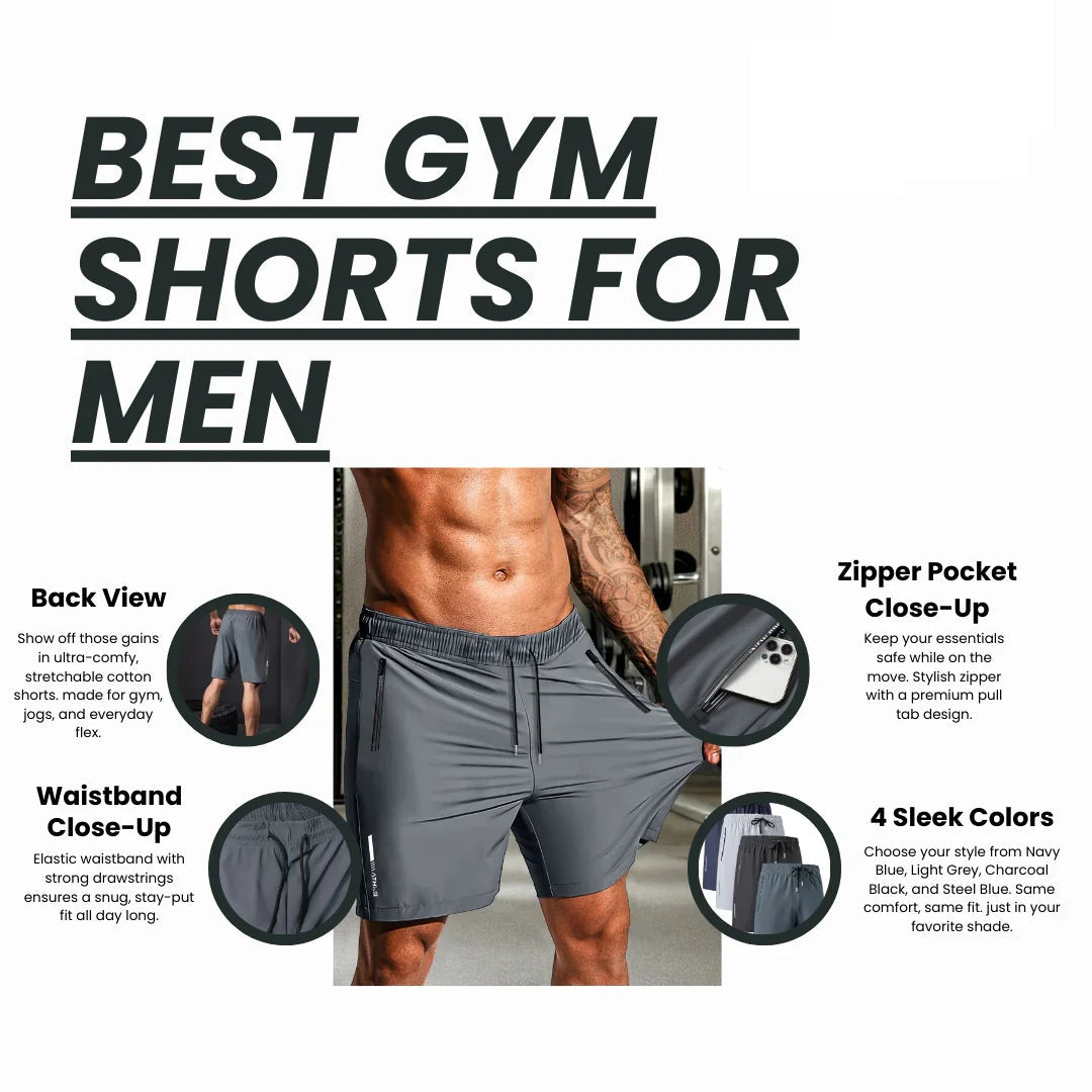 🩳 Combo of 4 Stretchable Cotton Shorts – Stay Cool, Comfortable & Casual