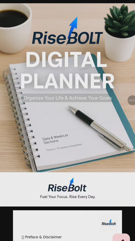 RiseBolt 90-Day Planner (PDF File) – Design Your Life, Not Just Your Day